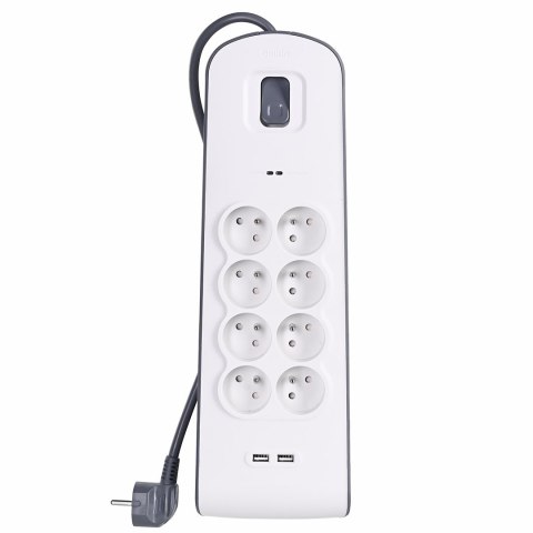 Listwa zasilająca Belkin Power Surge 8-PORT + 2xUSB-A 18W 900J 2m Grey/White