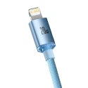 Kabel USB-C do iP Baseus Crystal Shine, 20W, 1.2m (niebieski)