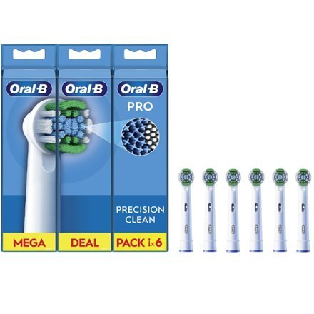 Oral-B Oral-B | Zestaw szczoteczek Precision Clean | EB20RX-6 | Główki | Dla dorosłych | Liczba główek szczoteczki w zestawie 6 | Biały