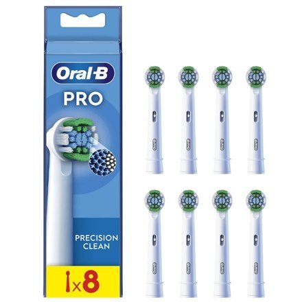 Oral-B Oral-B | Zestaw szczoteczek Precision Clean | EB20RX-8 | Główki | Dla dorosłych | Liczba główek szczoteczki w zestawie 8 | Biały