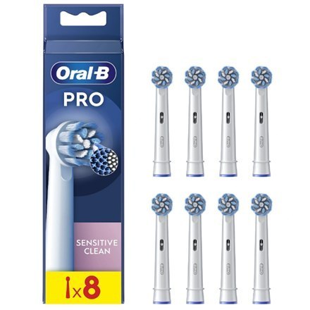 Oral-B Oral-B | Wymienne główki szczoteczki do zębów | EB60X-8 Sensitive Clean Pro | Główki | Dla dorosłych | Liczba główek szczoteczki