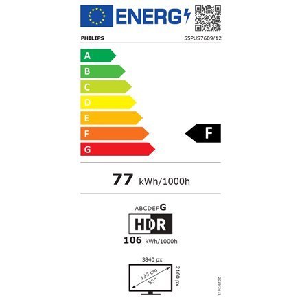 Philips Telewizor LED 4K | 55PUS7609/12 | 55 | Smart TV | Titan OS | UHD | Antracytowy szary