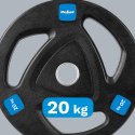 Obciążenie żeliwne gumowane 20kg, otwór olimpijski 51mm, REBEL ACTIVE