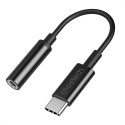 Przejściówka adapter audio USB-C - Jack 3.5mm 11cm czarna