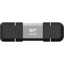 Silicon Power Silicon Power Dual USB Drive | Mobile C51 | 256 GB | USB Type-A i USB Type-C | Srebrny