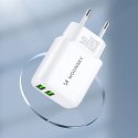 Ładowarka sieciowa 100-240V 30W 2.4A 2x USB-A biała