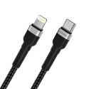 Kabel przewód do iPhone USB-C - Lightning PD 30W 1m czarny