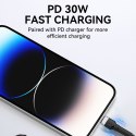 Kabel przewód do iPhone USB-C - Lightning PD 30W 1m czarny