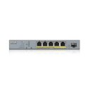 Switch Zyxel GS1350-6HP 6p PoE (PoE+: 3;PoE++: 2) 60W Managed Gigabit