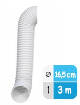 Rura do klimatyzatora przenośnego lewoskrętna (fi16,5cm) - 3m