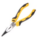 Szczypce wydłużone proste Deli Tools EDL2106, 6" (żółte)