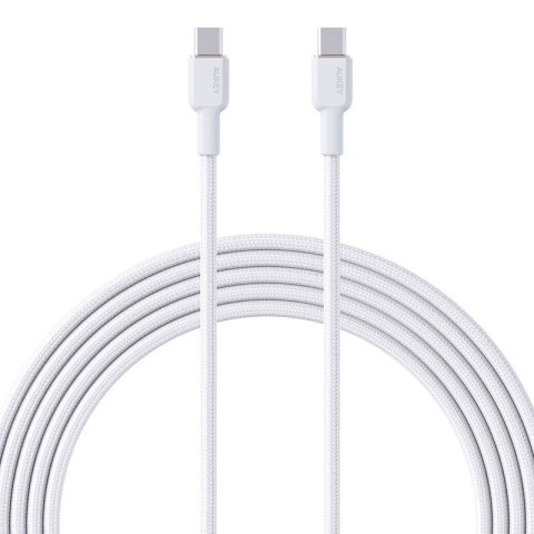 Kabel USB-C do USB-C Aukey CB-NCC2, 60W, 1.8m (biały)