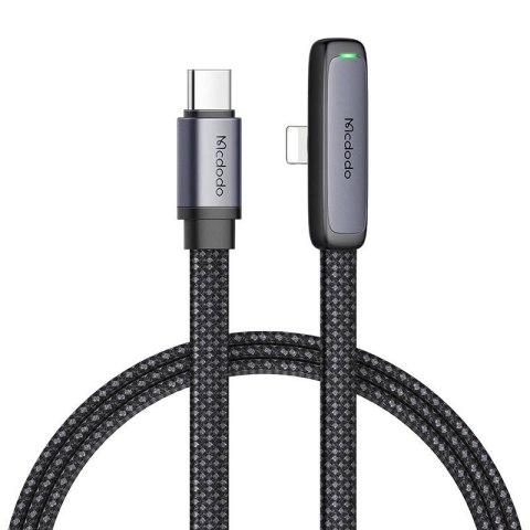 Kabel kątowy USB-C do lightning Mcdodo CA-3351,1.8m (czarny)