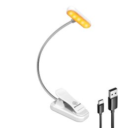 Lampka bezprzewodowa ET-Head Glocusent z klipsem, USB-C 650mAh timer (biała)