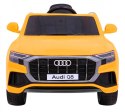 Auto Na Akumulator Audi Q8 Lift Żółty Pilot EVA Wolny Start MP3 USB LED