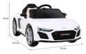 Auto Na Akumulator Audi R8 LIFT Biały + Pilot + Koła EVA + MP3 + LED