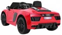 Auto Na Akumulator Audi R8 Spyder Czerwone Pilot EVA Radio MP3 LED