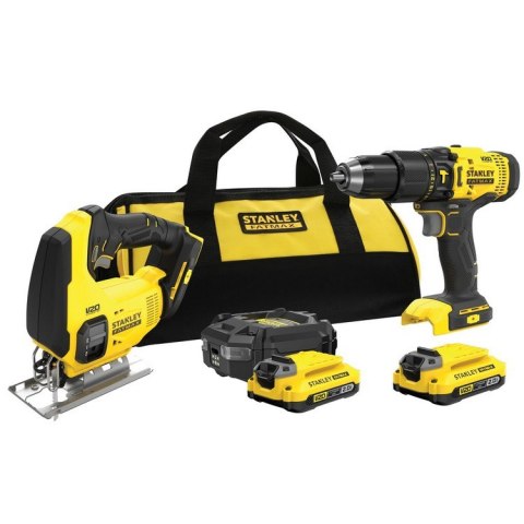 STANLEY ZESTAW 18V V20 SFMCD711+SFMCS600 2*2.0AH