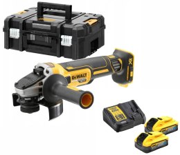 DEWALT SZLIFIERKA KĄTOWA AKUMULATOROWA 125 MM XR 2*5,0AH POWERSTA