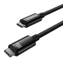 Kabel USB Baseus Tungsten Gold USB-C do USB-C 100W 1,5m (czarny)