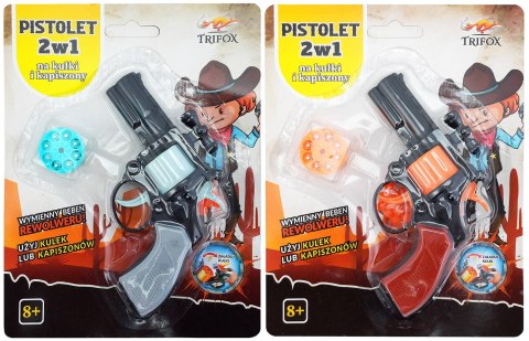 PISTOLET 2w1 NA KAPISZONY I KULKI 1szt