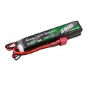 Akumulator Gens Ace 25C 2000mAh 2S2P 7.4V Saddle Airsoft Gun Lipo z konektorem Mini Deans(T) Plug