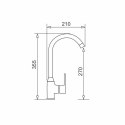 Czarny zestaw zlew z baterią - zlewozmywak Maidsinks Bali (62x44) 1B 1D czarny + Bateria Lungo czarna