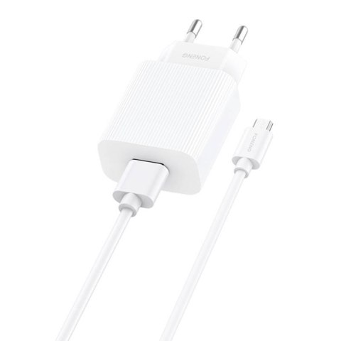 Ładowarka sieciowa Foneng EU28 12W, 1xUSB, QC 3.0 + Kabel USB Micro