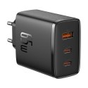 Ładowarka sieciowa Baseus OS-Cube Pro 2xUSB-C + USB, 65W (czarna)