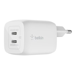 Ładowarka Belkin BoostCharge Pro Dual USB-C PD 3.0 PPS GaN Wall Charger 65W White