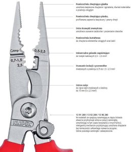 KNIPEX SZCZYPCE DO PRAC ELEKTROINSTALACYJNYCH 6W1