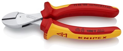 KNIPEX SZCZYPCE TNĄCE BOCZNE X-CUT 160MM,WYSOKIE PRZEŁOŻENIE DŹWIGN