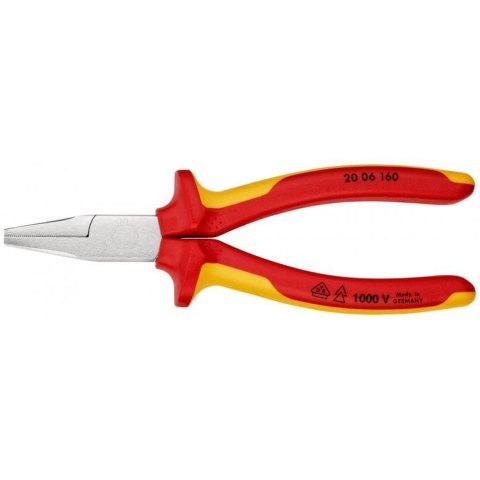 KNIPEX SZCZYPCE PŁASKIE IZOLOWANE VDE 160MM