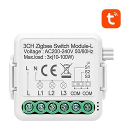 Inteligentny przełącznik dopuszkowy ZigBee Avatto N-LZWSM01-3 Bez Neutralnego TUYA