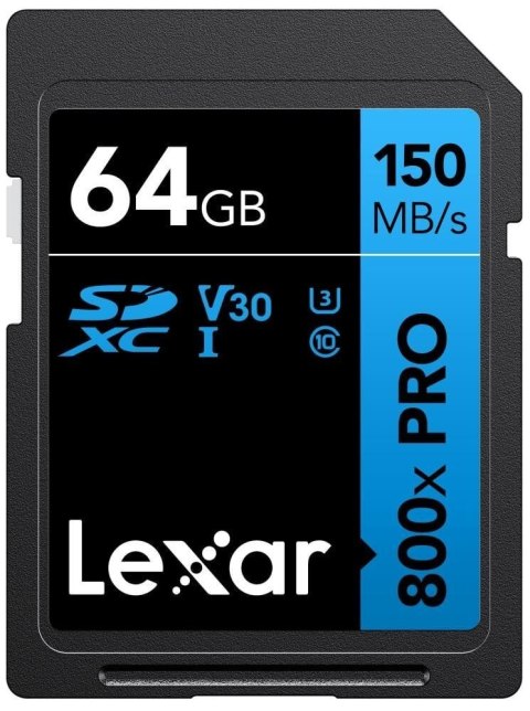 Lexar Lexar | Karta pamięci | Professional 800x PRO | 64 GB | SDXC | Pamięć flash klasy UHS-I