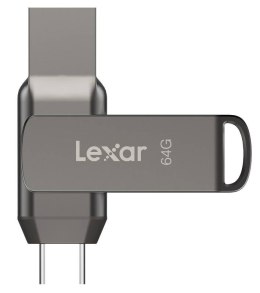 Lexar Lexar | Pendrive 2 w 1 | JumpDrive Dual Drive D400 | 64 GB | USB 3.1 | Szary