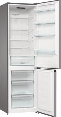 Gorenje Chłodziarka | NRK6202ES4 | Klasa efektywności energetycznej E | Wolnostojąca | Kombi | Wysokość 200 cm | System No Frost | Pojem