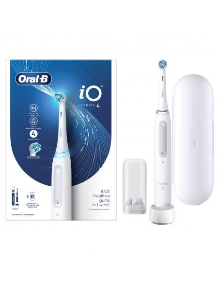 Oral-B Oral-B | iO4 | Elektryczna szczoteczka do zębów | Akumulatorowa | Dla dorosłych | ml | Liczba główek | Całkiem biała | Liczba gł