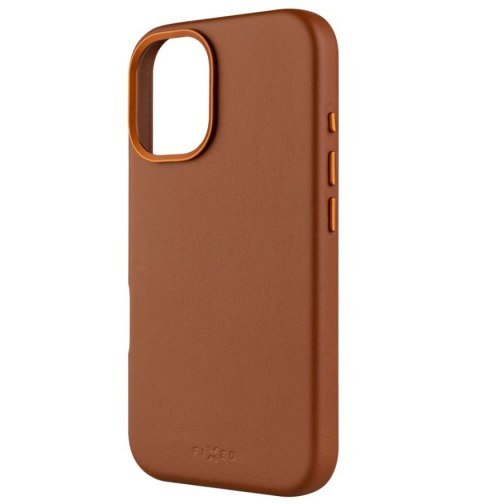 Fixed Fixed MagLeather | Back cover | Apple | iPhone 16 | Leather | Brown