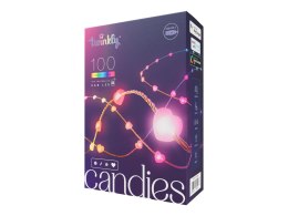 Twinkly Twinkly Candies 100 Heart-shaped RGB LEDs, Clear Wire, USB-C|Twinkly