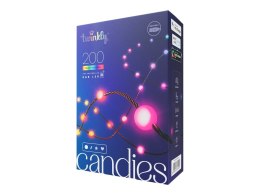 Twinkly Twinkly Candies 100 Pearl-shaped RGB LEDs, Clear Wire, USB-C|Twinkly