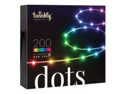 Twinkly Twinkly Dots Smart LED 200 RGB (Multicolor), 10m, Black wirw|Twinkly