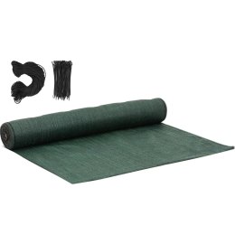 Siatka cieniująca maskująca do ogrodzenia HDPE 50 x 1.5 m 150 g/m2 - zestaw