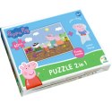 PUZZLE "ŚWINKA PEPPA" 60 ELEMENTÓW Z FIGURKĄ GEORGA KOLOROWA UKŁADANKA