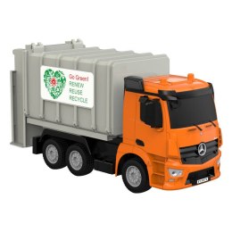 Śmieciarka zdalnie sterowana RC na pilota 1:26 Double Eagle ( pomarańczowy) Mercedes-Benz Antos E676-003