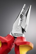 KNIPEX SZCZYPCE UNIWERSALNE Z OSTRO ZAKOŃCZONYMI SZCZĘKAMI PCV145MM