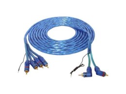 Kabel 2*RCA- 4*RCA 5m z żyłą sterującą kątowo --