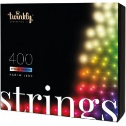 Twinkly Twinkly|Strings Smart LED Lights 400 RGBW (Multicolor + White), 32m, czarny przewód|RGBW - 16M+ kolorów + Ciepła biel