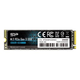 Silicon Power Silicon Power SSD P34A60 256 GB SSD interface PCIe Gen3x4 Write speed 1600 MB/s Read speed 2200 MB/s