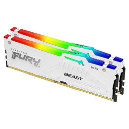 KINGSTON DDR5 32GB 6000MT/s CL36 DIMM (Kit of 2) FURY Beast White RGB EXPO